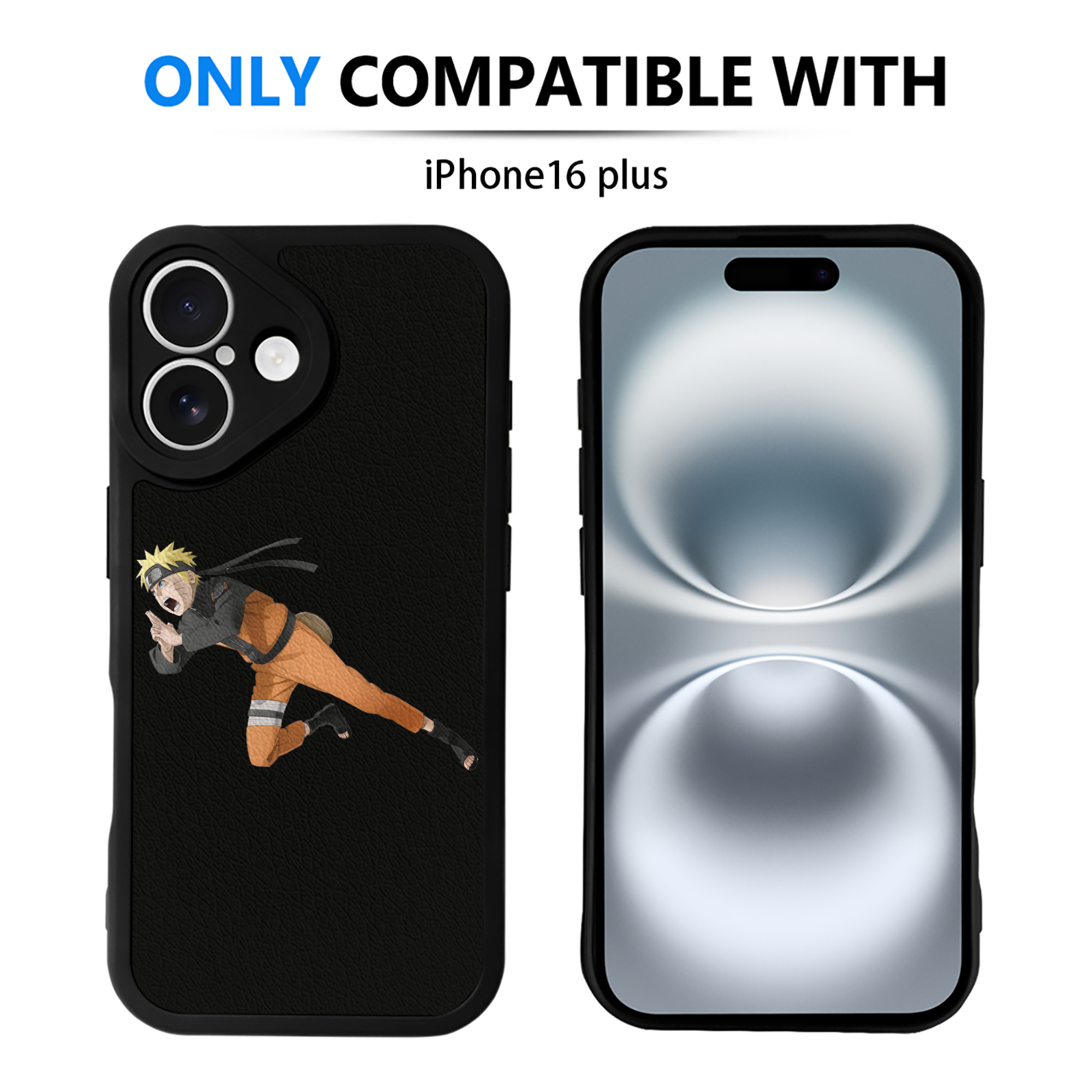 （画像用） NARUTO -ナルト- うずまき ナルト Uzumaki Naruto 【iPhone 16シリーズ対応】シリコンスマホケース（レザー調） 材質：シリコン